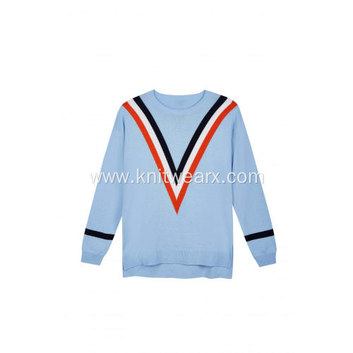 Women's Knitted Intarsia Set Outfits Tracksuit Pullover